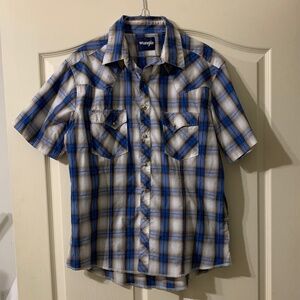 Men's Wrangler Plaid Short Sleeve Shirt